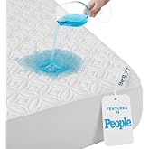 BEDLORE Waterproof Mattress Protector, King Size Mattress Pad | Deep Pockets Fit 6"-18" Mattresses, Soft Noiseless Dirt-proof Bed Mattress Cover Washable for Home, Bedroom, Hotel (White)