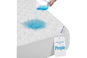 BEDLORE BEDLORE Waterproof Mattress Protector, Queen Size Mattress Pad Noiseless | Deep Pockets Fit 6"-18" Mattresses, Soft Breathable Dirt-proof Bed Mattress Cover Washable for Home, Bedroom, Hotel (White)
