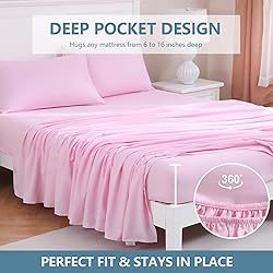 MEISHANG California King Size Sheet Set, Soft