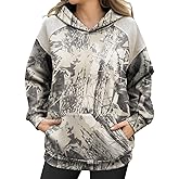 Yousify Womens Camo Hoodies Oversized Fleece Sweatshirts Fall Fashion Long Sleeve Pullover Winter Clothes with Pockets