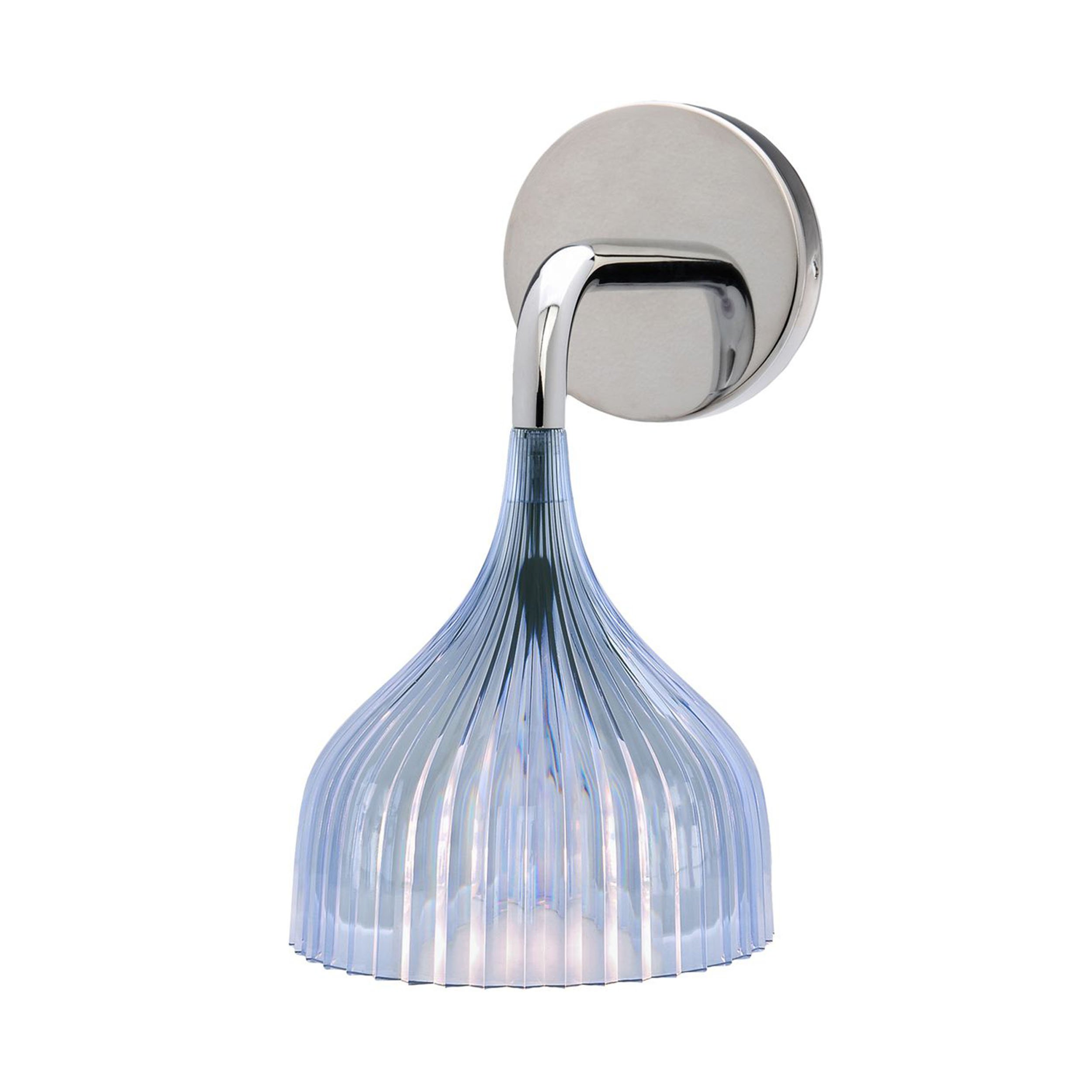 Kartell 09045P2 "E" Lamp, Plastic, Light Blue