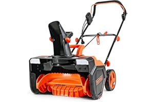 SuperHandy Electric Snow Blower – 120V Corded, 23 in. Clearing Width, 12 in. Depth, 3300 RPM Motor, 25 ft. Throwing Distance,
