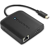 Cable Matters USB C Multiport Adapter (USB C Hub with HDMI 4K), 2x USB 3.0, Gigabit Ethernet, and 60W PD in Black - USB-C & Thunderbolt 3 Port Compatible for MacBook Pro, Dell XPS and More
