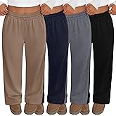 Oakgarden 4 Pack Women Plus Size Sweatpants Wide Leg Baggy High Waist Yoga Pants Loose Lounge Palazzo Pants with Pocket