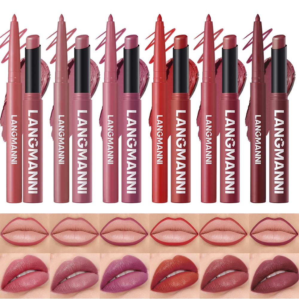 Photo 1 of 12Pcs Matte Lipstick + Lip Liner Pens Lip Combo Sets, Creamy Matte Lip Makeup Kit Long-Lasting Waterproof, Smudge-Proof Highly Pigmented Formula, Bold & Chic Shades Makeup Set (Bold Reds Collection)