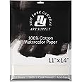 New York Central Watercolor Paper - 11x14-10 Sheets - 140 lb. Cold Press - 100% Cotton, Acid-Free, Archival Quality, Bright W