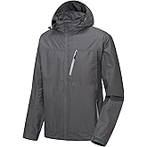 Little Donkey Andy Men's Waterproof Rain Jacket Outdoor Lightweight Hooded Raincoat for Hiking Golf Travel Fishing