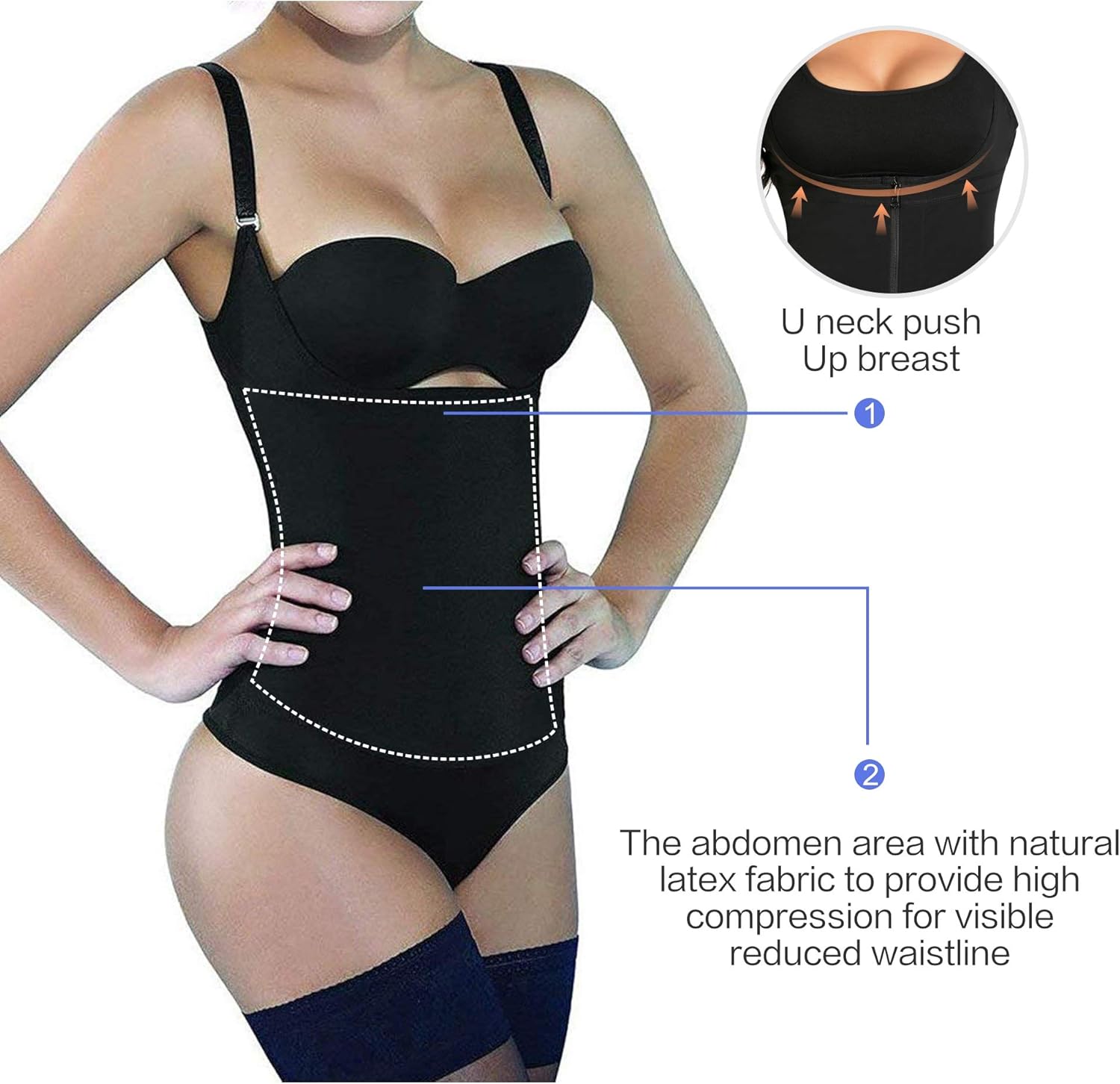 SHAPERX Women Shapewear Tummy Control Fajas Colombianas Open Bust Bodysuit Slimmer Body Shaper at  Women’s Clothing store