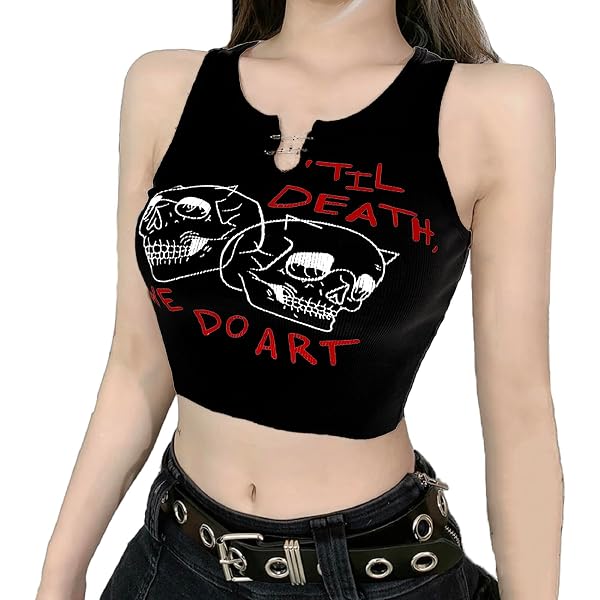 Donne Y2k Maglia Gilet Tie Dye Stampato Senza Maniche Cami Estate Cuore