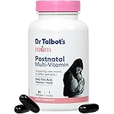 Dr. Talbot's Mom Postnatal Multi-Vitamin - DHA, Folic Acid, Vitamins, and More - Supports New Moms to Better Wellness - 60 Softgels