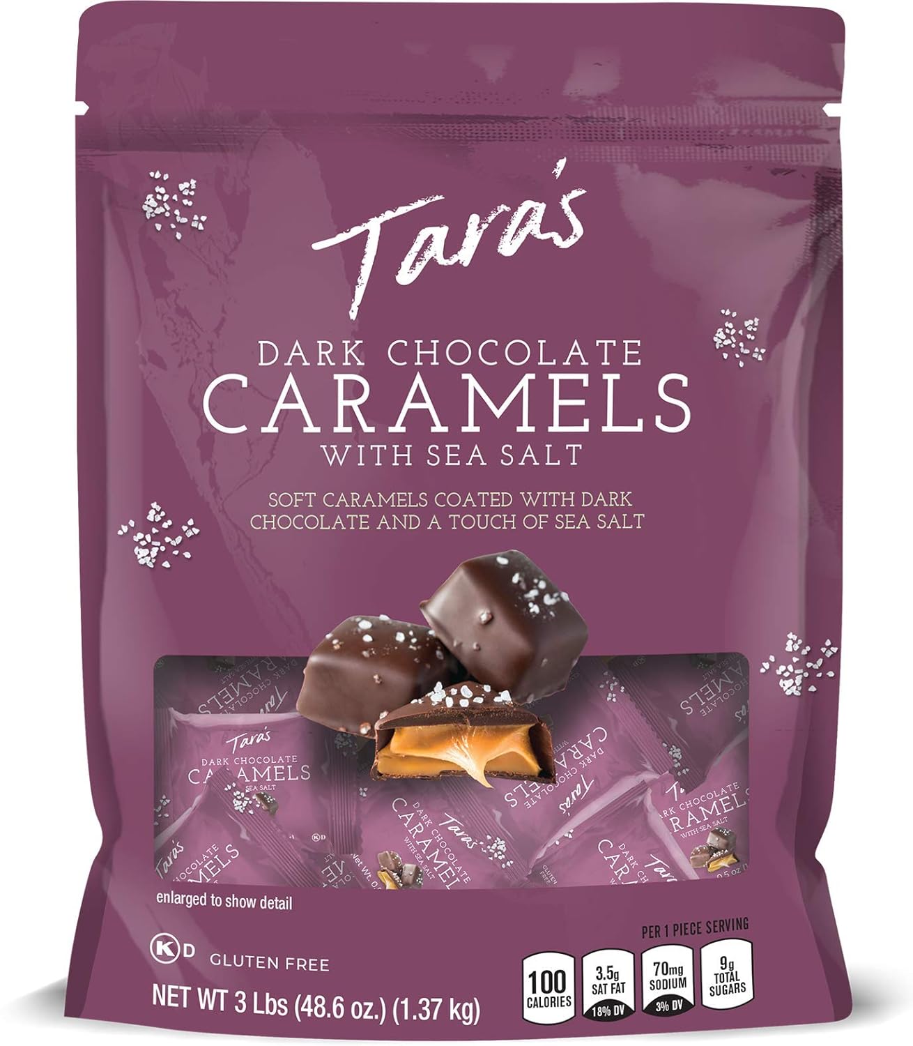 Tara's Small Batch Dark Chocolate Covered Sea Salt Soft