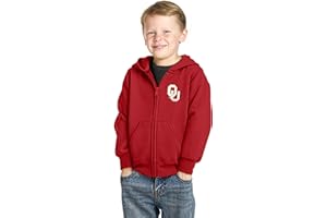 Little King NCAA Boys/Girls Toddler Full Zip Fleece Hoodie Sweatshirt with Embroidered Team Logo 2T 3T 4T 5T