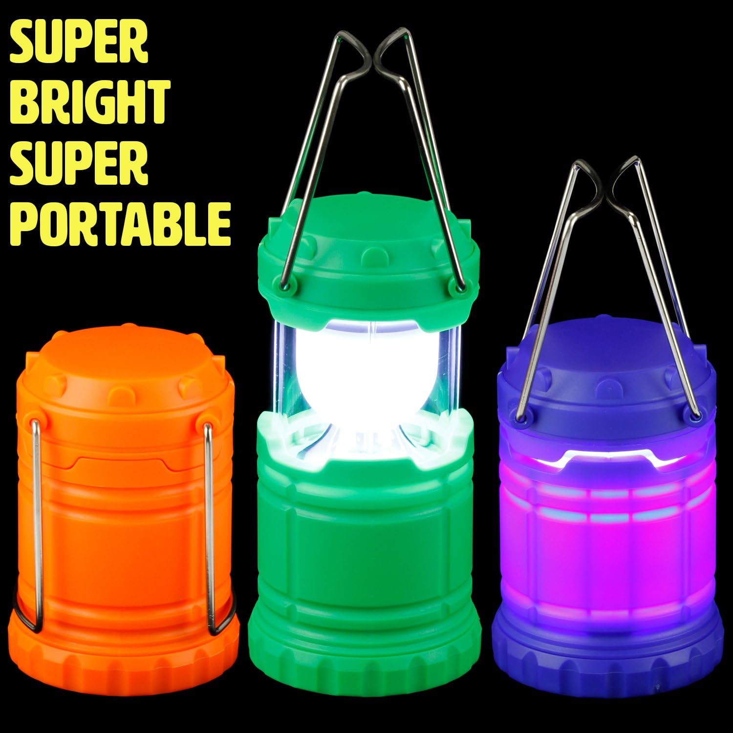 Dawhud Direct Super Bright Mini Collapsible LED Lantern (6 Pack) : Sports & Outdoors