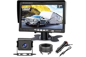 Kairiyard Backup Camera, 7 Inch HD 1080P Reverse Rear View Camera 150° Wide Angle Wired Back up Camera System for Truck Car Trailer Camper Tractor