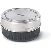 BLACK + BLUM Glass Lunch Bowl | Leak-Proof Oven Safe Meal Prep Lunch Box Food Container, Slate, 25 fl oz / 750 ml