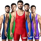 Exxact Sports Men's Wrestling Singlet, High Performance Powerlifting Singlet Wrestling Singlets for Men