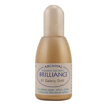 thumbnail image 2 of Tsukineko Brilliance Galaxy Gold Refill Ink - Pearlescent Pigment Ink For Crafting 2 of 14