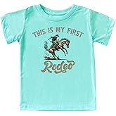 This is My First Rodeo Birthday Shirt for Baby Girls or Boys Country Western Theme 1st Bday Outfit