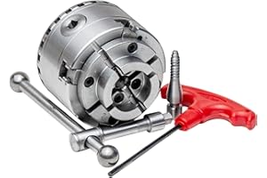 SENDUO 2.75-Inch Wood Lathe Chuck,4-Jaw Precision Self-Centering Key Lathe Chuck,1Inch x 8TPI Mini Thread Wood Turning Chuck Wood Lathe Accessories for Bowls Vases