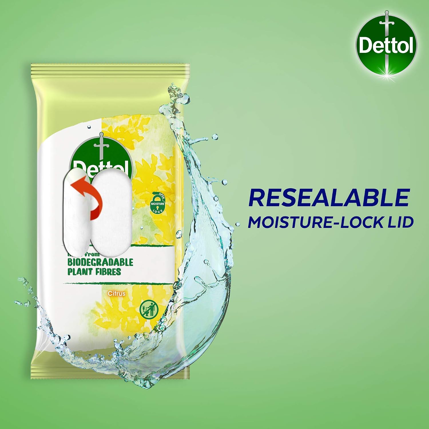 Dettol Biodegradable Multipurpose Citrus Zest Wipe 80ct x 480 Units, 80 count (Pack of 5) - Image 4
