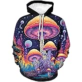 Girren Men's Coloful 3D Printed Starry Sky Hoodies Novelty Graphic Hoodie Fashion Star Sweatshirt
