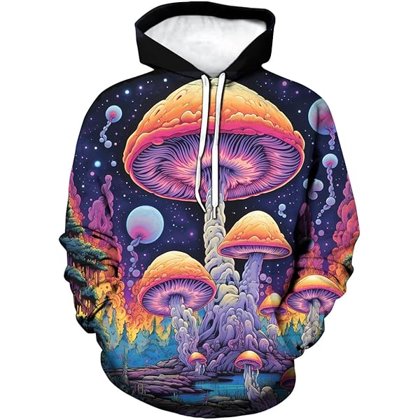 Amazon.com: Snbidmk Novelty Mushroom Hoodies 3D Cartoon Fantasy