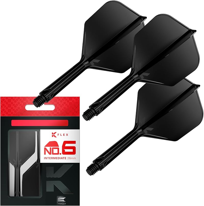 Target Darts K-Flex Integrated Flights and Shafts No.6 Orange Pack of 3
