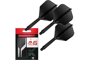 Target Darts K Flex Integrated Dart Flights And Shafts, No.6 | Pack Of 3 K-Flex - No6, Kflex All In One Moulded Dart Flight & Stem Lengths: Short, Intermediate & Medium | Professional Dart Accessories