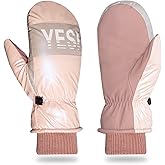 Pixel Panda Thermal Ski Gloves Warm Windproof Comfortable Fit for Men Women?Pink-s?