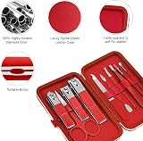 Keiby Citom Manicure Set 10pcs Stainless Steel Nail Clippers Kit Red Portable view 6