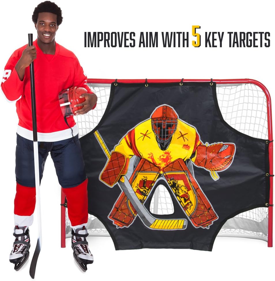 Crown Sporting Goods 54" x 44" Ultimate Red Knight Street Hockey Practice Shooting Target : Sports & Outdoors
