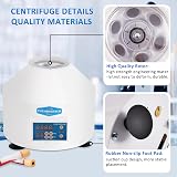 YUCHENGTECH 20ml x6 Digital Lab Centrifuge 4000RPM 0-90min Timer Benchtop view 6