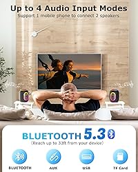 Foseener Portable Bluetooth Speaker with Stereo
