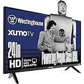 Westinghouse 24-inch Smart TV, HD Xumo TV with Full Function Voice Remote, Flat Screen Television w/Dolby Atmos, Bluetooth, Apple AirPlay, Wi-Fi &amp; Mobile Connectivity