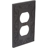 Amerelle 43DVB English Garden Wallplate, 1 Duplex, Cast Metal, Aged Bronze, 1-Pack