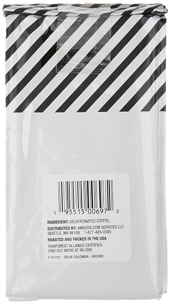 AMAZON FRESH DECAF COLOMBIA GROUND COFFEE, MEDIUM ROAST, 12 OUNCE