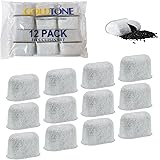 GOLDTONE 12 Pack Water Filters For CUISINART Coffee Maker Activated Charcoal Filter Water Replacement Charcoal Water Filters 