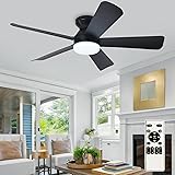 Depuley Modern Ceiling Fan with Light: 42-Inch