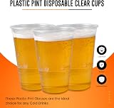 CHEF ROYALE 50 Disposable Clear Plastic Cups 660ml Full Pint CE Marked view 4
