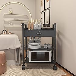 Salon Beauty Cabinet Cart Trolley 2-Layer Rolling