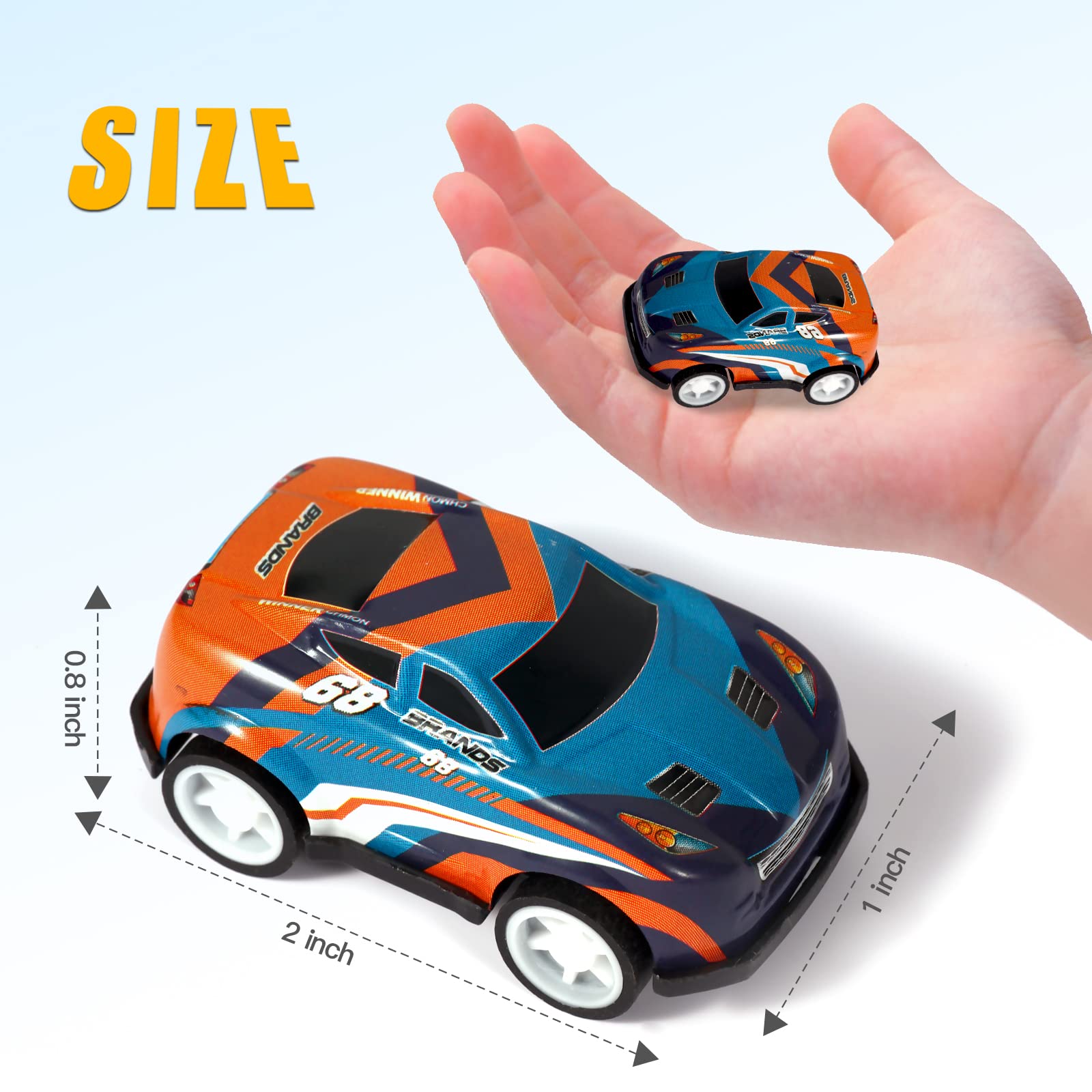 36PCS Mini Pull Back Cars for Kids Toddlers 3-5 4-8 Years Old, Race Cars Party Favors Bulk Vehicles Set, Classroom Prizes Box Pinata Fillers for Boys and Girls