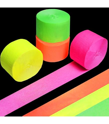 Glow In The Dark Halloween Gaffer Tape UNIVEGET Neon Gaffer Cloth Tape Glow Tapes Set | 6 Rolls Fluorescent UV Blacklight Glow In The Dark Party Supplies Christmas Decorations (0.6 Inch X