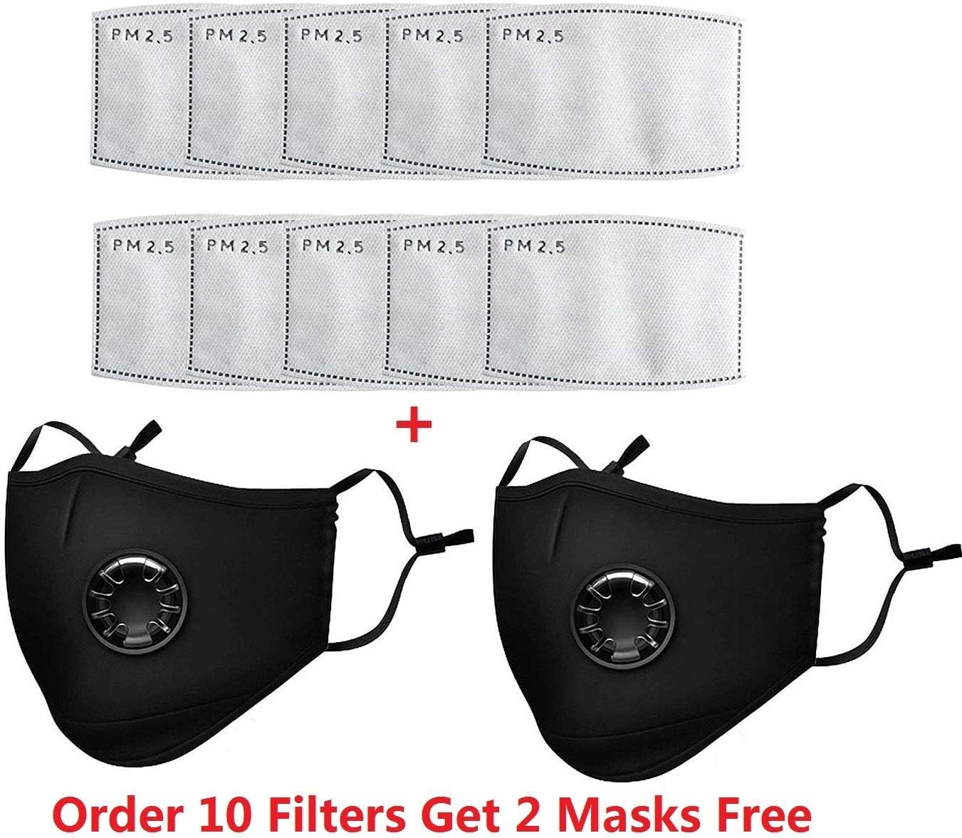 EZSWOK 10pcs PM2.5 Activated Carbon Filter Replaceable Anti Haze Filter Paper for Mask