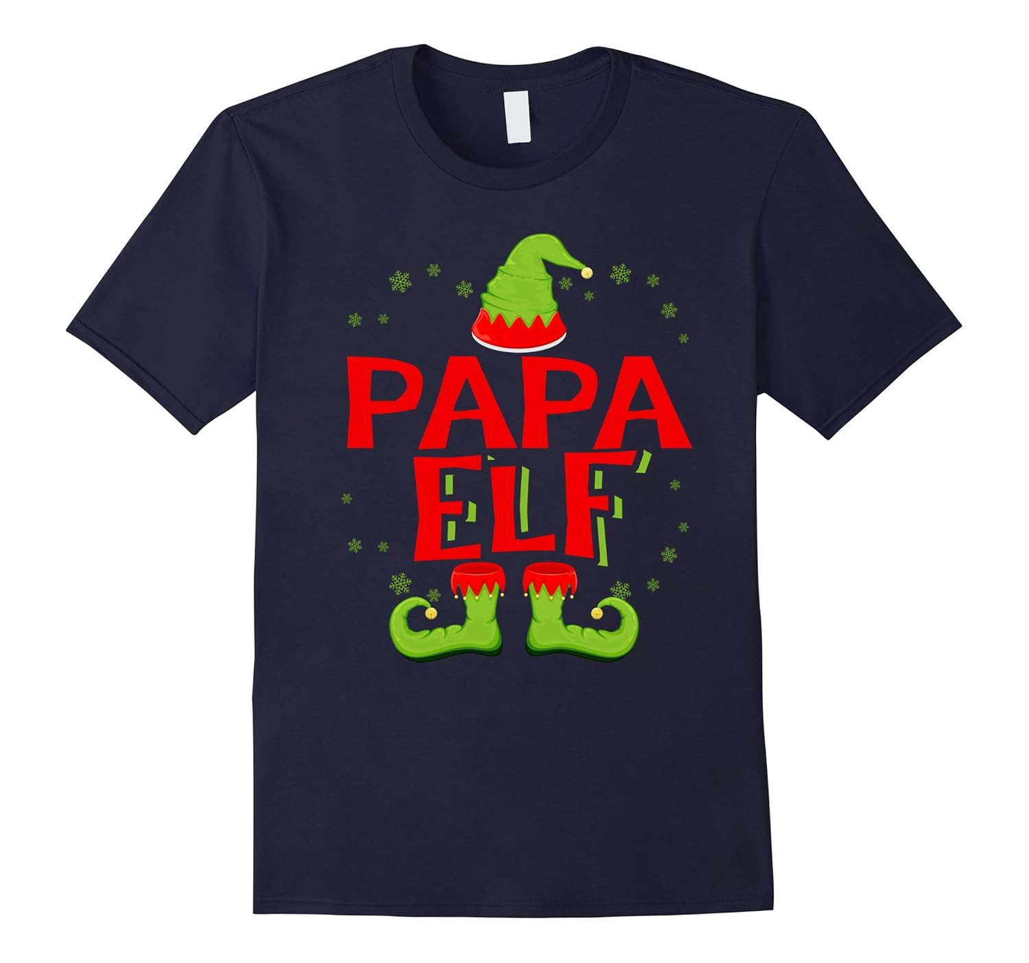 Papa Elf Matching Family Christmas T-Shirt-ANZ