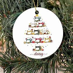 Personalized Sewing Machine Tree Ornament Christmas