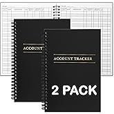 2 Pack Expense Tracker Ledger Book- Finance Book for Home Budget Tracking, Business Bookkeeping -Home Budget notebook, Finance Planner- Expense Ledger for Small Business Bookkeeping (100 Pages 2 Pack)