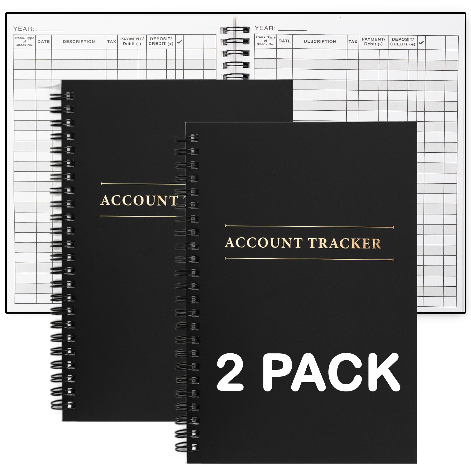 Photo 1 of 2 Pack Expense Tracker Ledger Book- Finance Book for Home Budget Tracking, Business Bookkeeping -Home Budget notebook, Finance Planner- Expense Ledger for Small Business Bookkeeping (100 Pages 2 Pack)