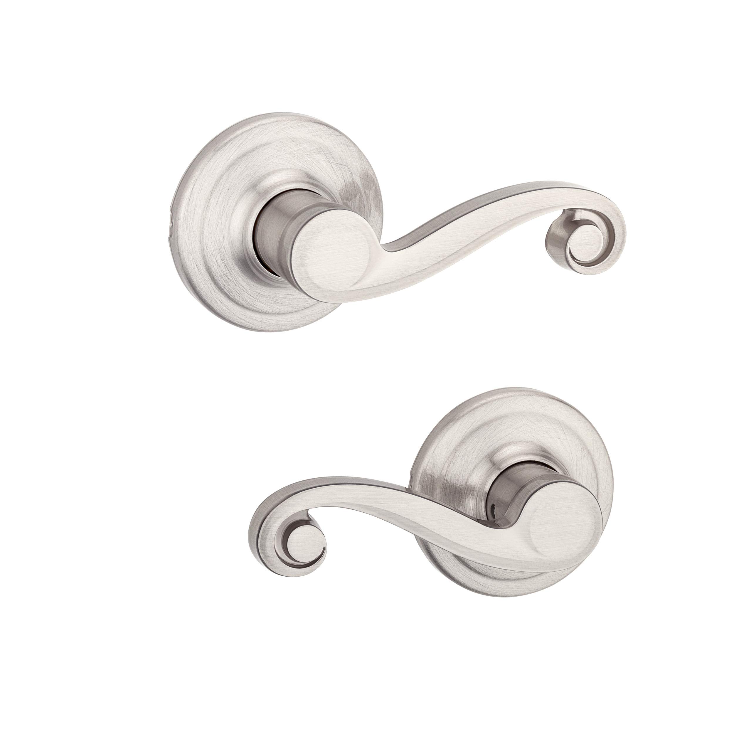 Lido Hall/Closet Lever with Microban Antimicrobial Protection in Satin Nickel