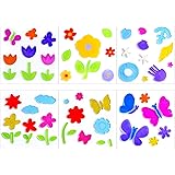 Spring Decor Gel Window Decals Clings, Kid's Room Summer Decorations for Home Office Class, Anti-Collision Window Clings for 
