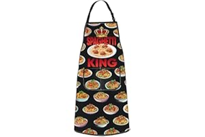 WZMPA Tomato Spaghetti Cooking Apron Pasta Sauce Inspired Gift Spaghetti King Adjustable Apron With Pockets Spaghetti Merch